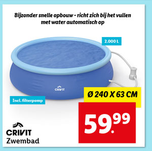 Crivit Zwembad Ø240 x 63 cm