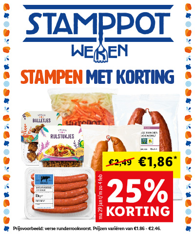 Stampen met korting