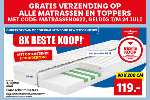 MERADISO® 7-zones koudschuimmatras