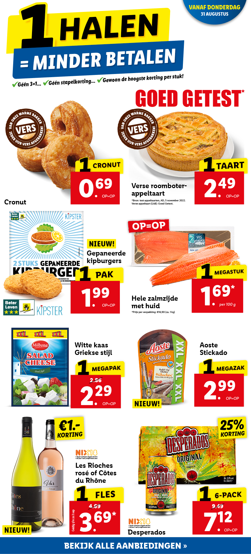1 halen = minder betalen