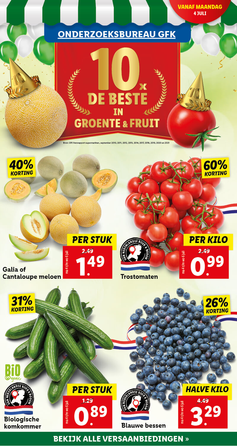 10x de Beste in Groente & Fruit