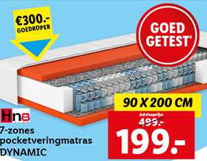 Hn8 Schlafsysteme 7-zones pocketveringmatras DYNAMIC