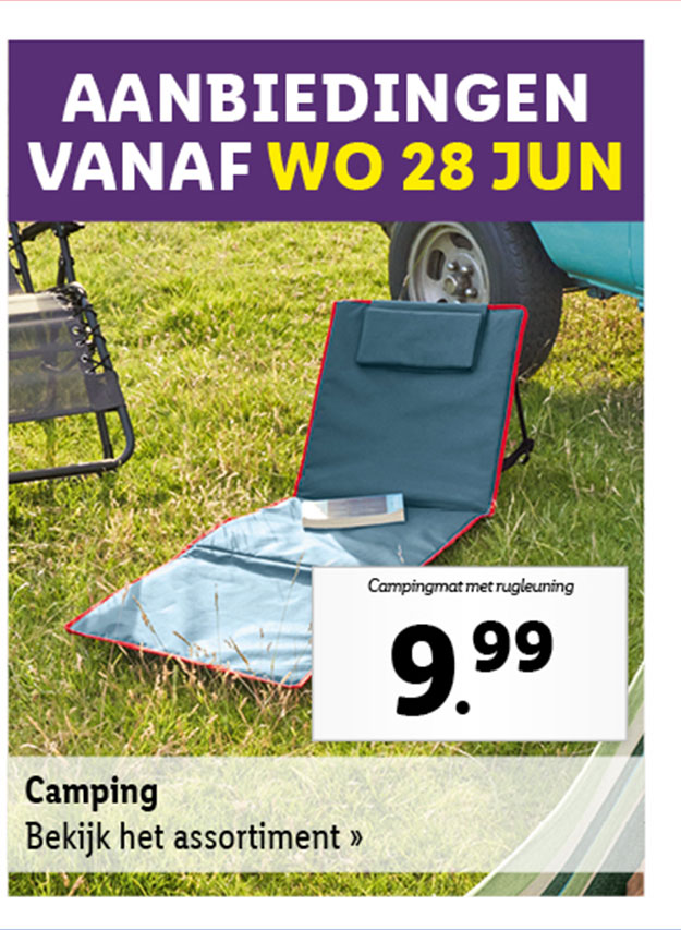 Bekijk alle aanbiedingen voor kamperen vanaf woensdag 28 juni