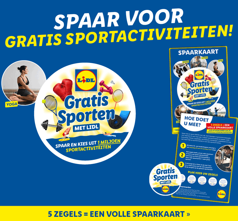 Spaar voor gratis sportactiviteiten