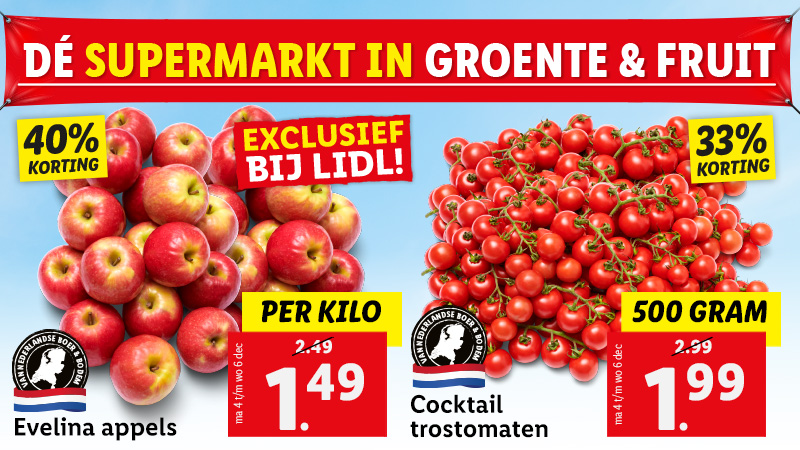 De supermarkt in groente en fruit