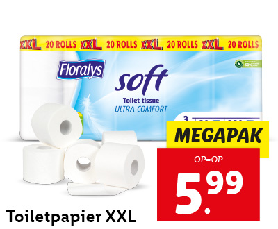 Toiletpapier XXL megapak voor 5.99