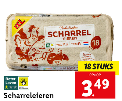 Scharreleieren XXL: 18 stuks voor 3.49