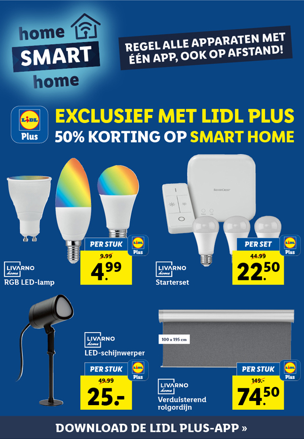 25% op alle smart home artikelen met Lidl Plus