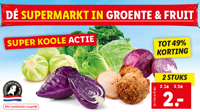 De supermarkt in groente en fruit