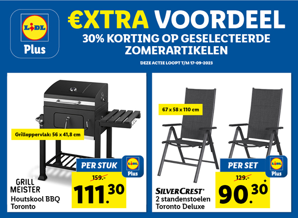 30% korting op geselecteerde zomerartikelen via Lidl Plus