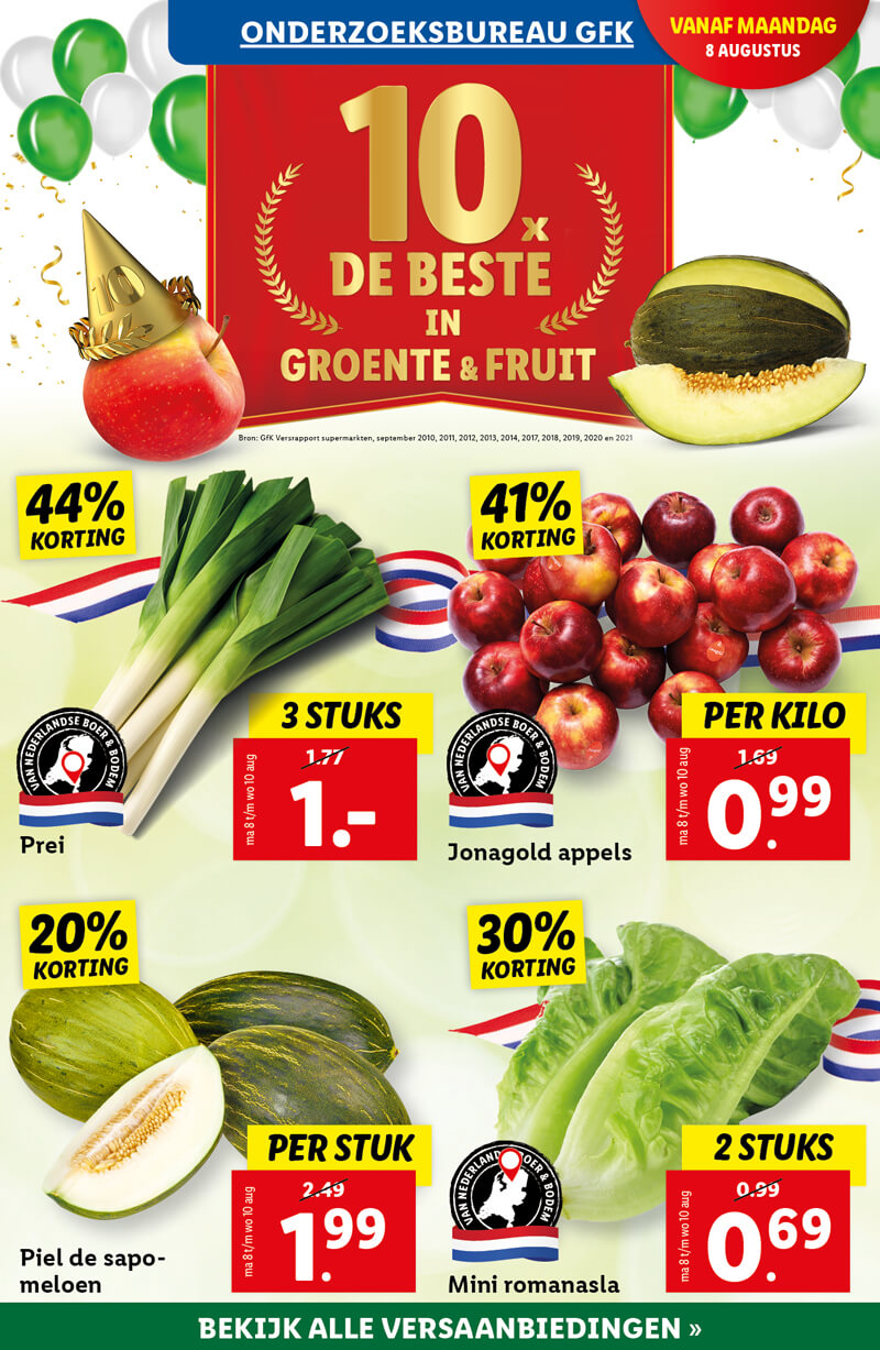 10x de beste in groente & fruit