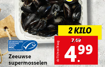 Verse Zeeuwse supermosselen