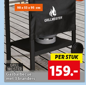 GRILLMEISTER Gasbarbecue met 3 branders Deluxe