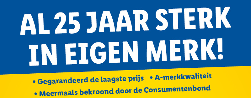 Al 25 jaar sterk in eigen merk