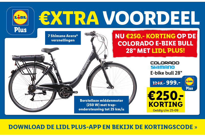 Extra voordeel: € 250,- korting op de Colorado E-bike Bull met Lidl Plus