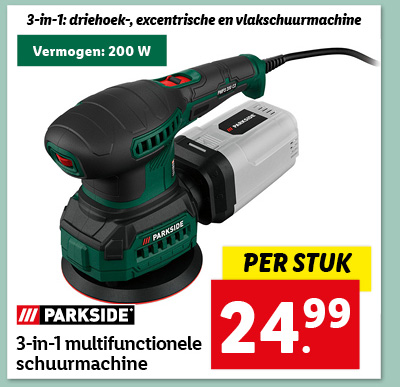 Parkside 3-in-1 multifunctionele schuurmachine