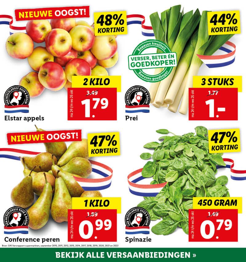 Al jaren beste in groente en fruit