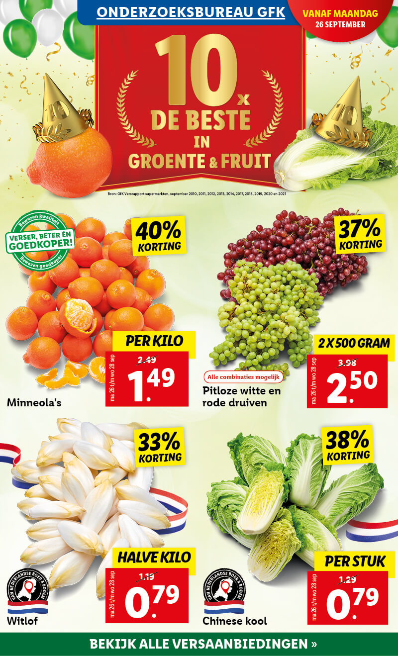 10x de beste in groente en fruit