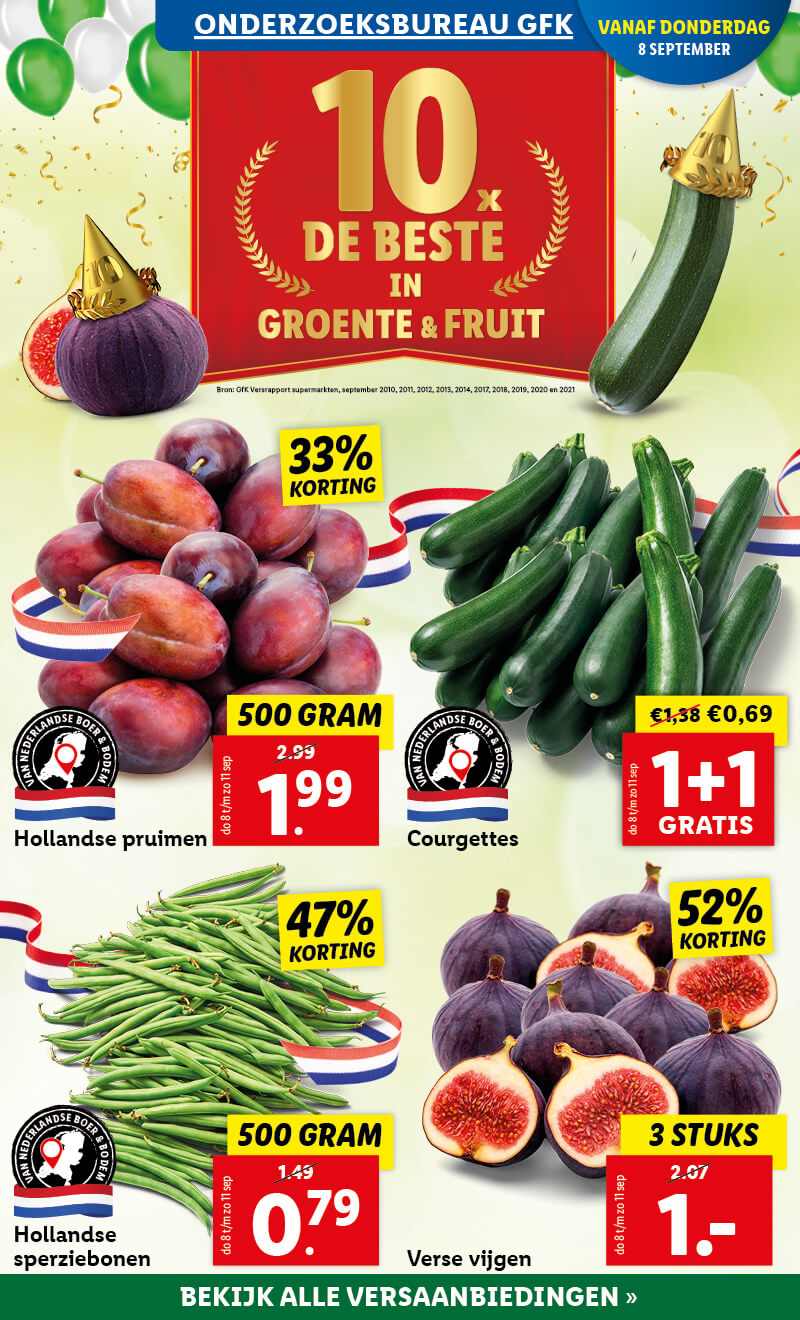 10x de beste in groente en fruit