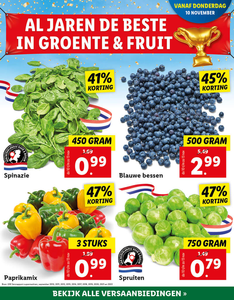 Al jaren beste in groente en fruit