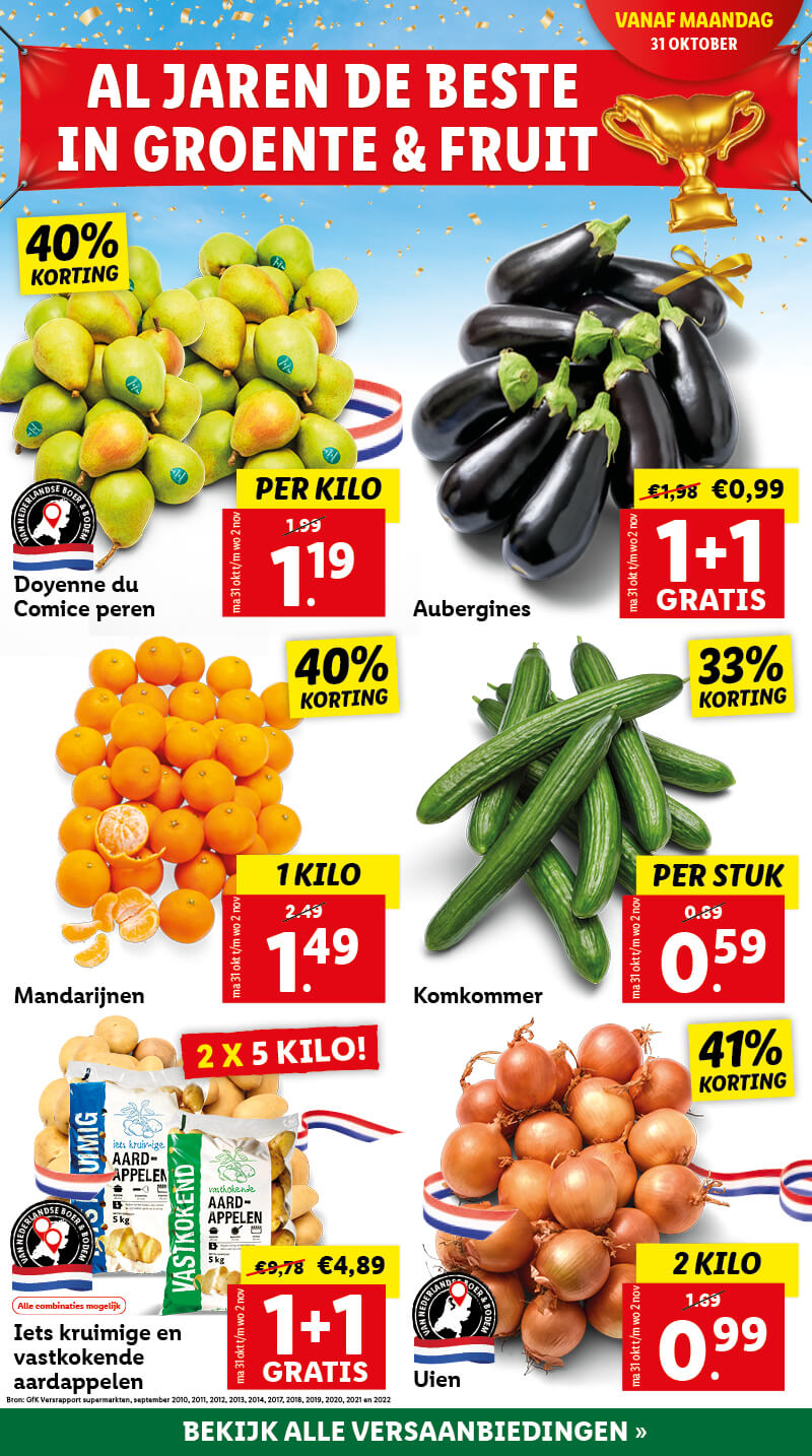Al jaren beste in groente en fruit