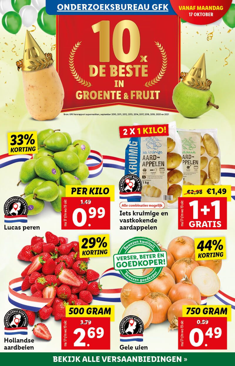 10x de beste in groente en fruit