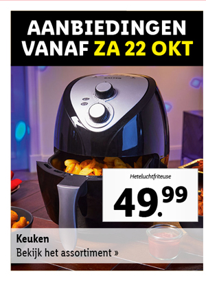 Bekijk vanaf zaterdag 22 oktober de aanbiedingen voor keukenapparatuur