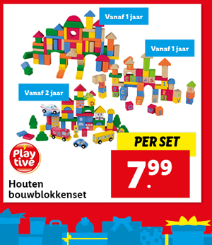 Playtive Houten bouwblokkenset