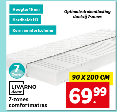 Livarno Home 7-zones comfortmatras 90 x 200 cm (H3)