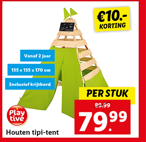 Playtive Houten tipi-tent