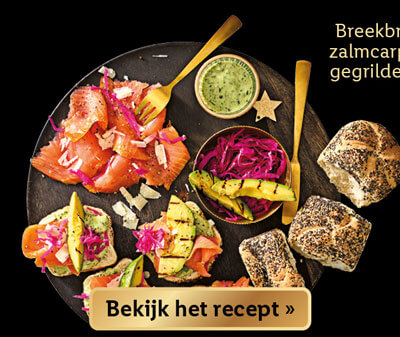 Breekbrood met zalmcarpaccio recept