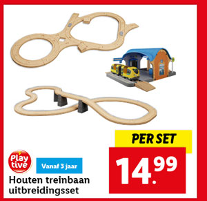 Playtive Houten treinbaan uitbreidingsset