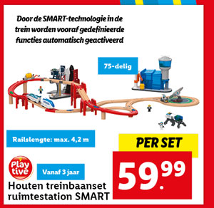 Playtive Houten spoorweg ruimtestation set