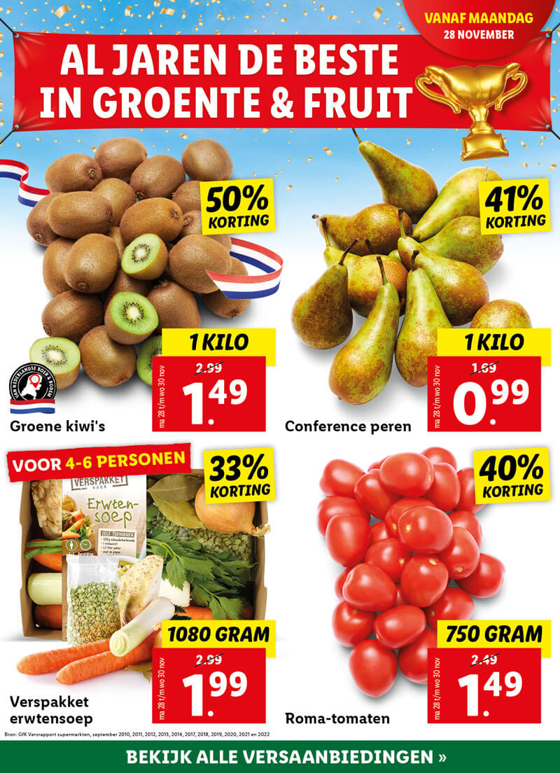 Al jaren beste in groente en fruit
