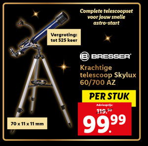Bresser Krachtige telescoop Skylux 60/700 AZ