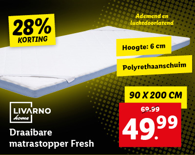 LIVARNO home Draaibare matrastopper Fresh