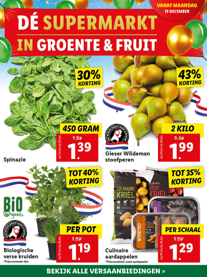 Al jaren beste in groente en fruit