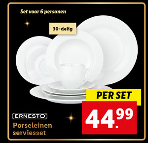 Ernesto Porseleinen serviesset 30-delig