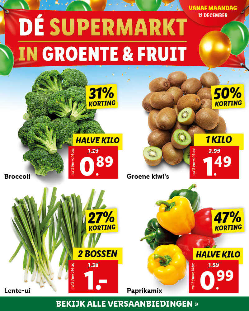 Al jaren beste in groente en fruit