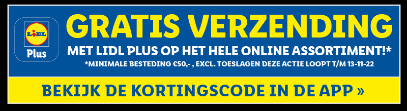 Ontvang gratis verzending op het gehele assortiment via Lidl Plus!