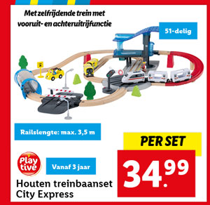 Playtive Houten treinbaanset