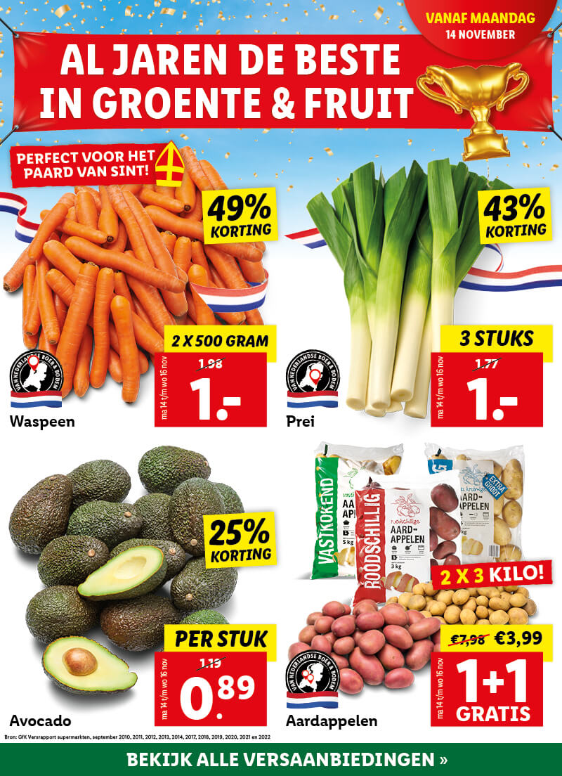 Al jaren beste in groente en fruit