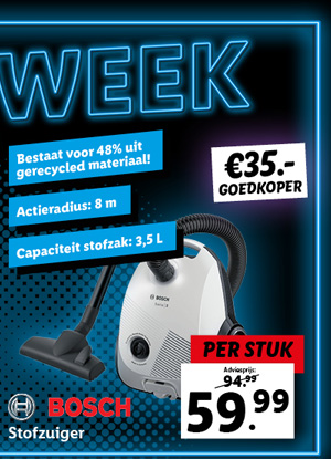 BOSCH Stofzuiger met zak BGLS2FRESH