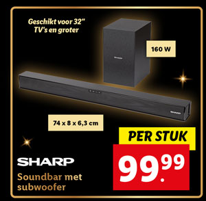 Sharp Soundbar met subwoofer