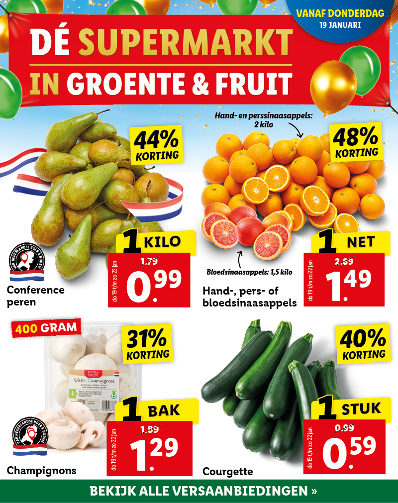 Al jaren beste in groente en fruit