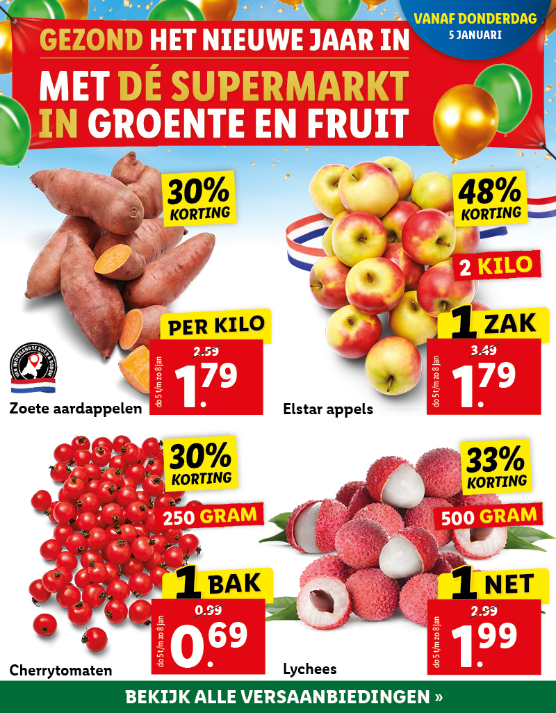 Al jaren beste in groente en fruit