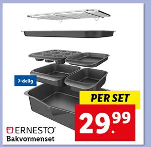 Ernesto Set van 7 bakvormen