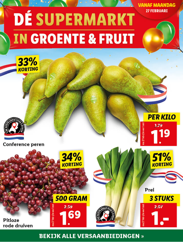 Al jaren beste in groente en fruit