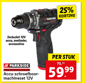 PARKSIDE PERFORMANCE Accu-schroefboormachineset 12V