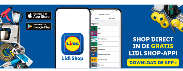 Shop direct in de gratis Lidl Shop-app, download de app